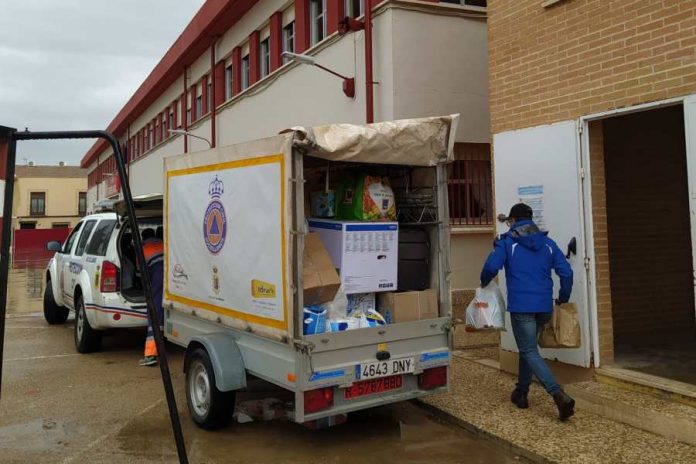 Un momento de la recogida en los colegios