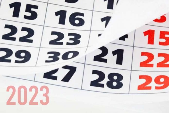 hoja calendario