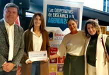 El Colegio Virgen de Loreto recogió ayer el premio de la Unión Española de Cooperativas de Enseñanza