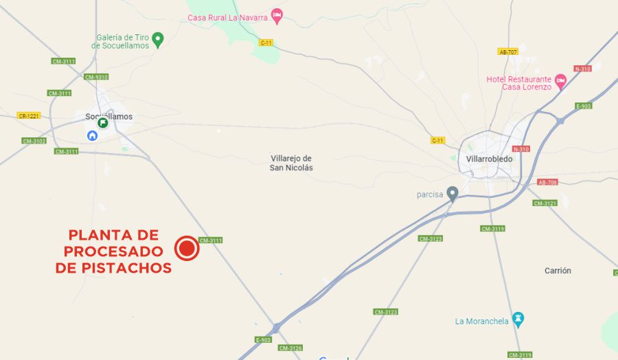 Emplazamiento de la nueva Planta de Procesamiento de Pistachos
