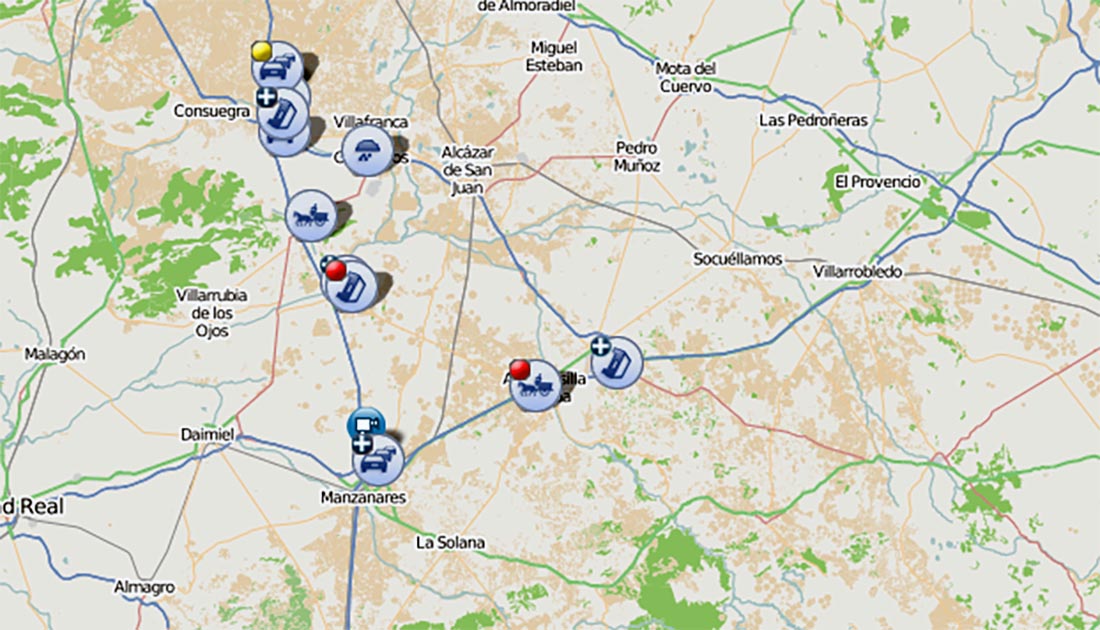 Incidencias en el tráfico en España (zona centro) a las 8:00 07/02/2024