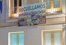 El equipo de gobierno coloca una pancarta en la fachada del Ayuntamiento en apoyo a las reivindicaciones de los agricultores socuellaminos Imagen RR.SS. Ayuntamiento Socuéllamos