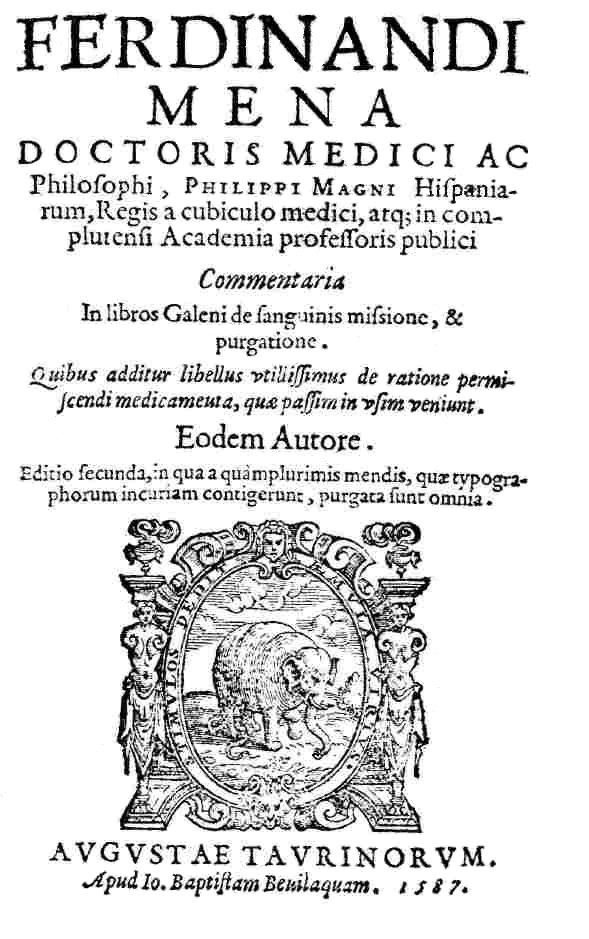 Portada de un libro de Fernando de Mena