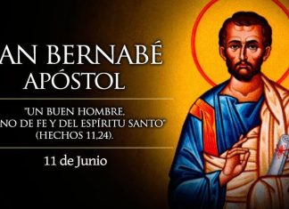 Santoral del 11 de junio. Bernabé, Alicia, Máximo, Paris, Paula, Remberto y Rosa Francisca María de los Dolores.