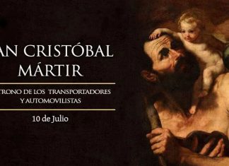 Santoral del 10 de julio. Cristóbal, Amalberga, Apolonio, Bianor, Silvano, Pascario y Pedro.