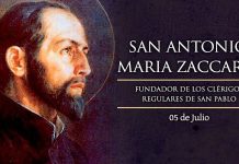 Santoral del 5 de julio. Antonio María, Agatón, Atanasio, Ciprila, Domicio, Esteban, Marta, Numeriano, Tomás y Trifina.