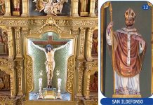 SAN ILDEFONSO. Estudio sobre las imágenes del retablo de la Iglesia de Ntra. Sra. de la Asunción por Benito Cantero Ruiz.