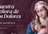 Santoral del 15 de septiembre. Dolores, Lola, Angustias, Aicandro, Alpino, Apro, Catalina, Nicetas, Nicomedes y Valeriano.