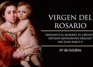 Santoral del 7 de octubre. Rosario, Augusto, Baco, Justina, Marcelo, Paladio y Sergio.