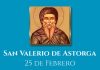 Santoral del 25 de febrero. Valerio, Aldetrudis y Néstor.