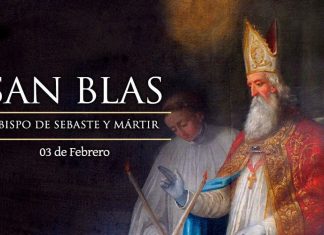 Santoral del 3 de febrero. Blas, Óscar, Adelino, Azarías, Berlinda, Celerino, Leonio, Lupicinio, María, Olivia, Tigrido y Wereburga.
