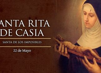 Santoral del 22 de mayo. Joaquina, Rita, Atón, Ausonio, Basilisco, Domingo, Juan, Julia, Lupo, Miguel y Quiteria.