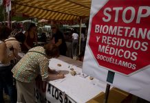 Nota de prensa de la Plataforma Stop Biometano. Más de 10.000 firmas piden frenar la instalación de las plantas de biometano y residuos médicos en Socuéllamos.