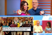 Celia, Alberto y Pedro Miguel asisten al programa 'En Compañía' de CLM Televisión para contar su experiencia en el Jubileo de los Jóvenes
