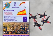 El domingo tendrá lugar la exhibición aérea a cargo de la PAPEA (Patrulla Acrobática de Paracaidismo del Ejército del Aire)