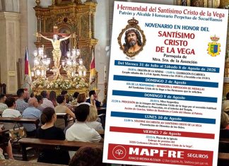 La Hermandad del Santísimo Cristo de la Vega anuncia que la Novena en Honor al Stmo. Cristo de la Vega comienza el 31 de julio