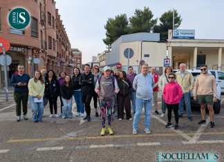 La Mesa de Salud de Socuéllamos hizo una marcha hacia el Vivero Inclusivo de AFYMOS