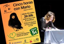 El Auditorio Reina Sofía de Socuéllamos acogerá la obra Cinco horas con Mario a beneficio de la lucha contra el cáncer